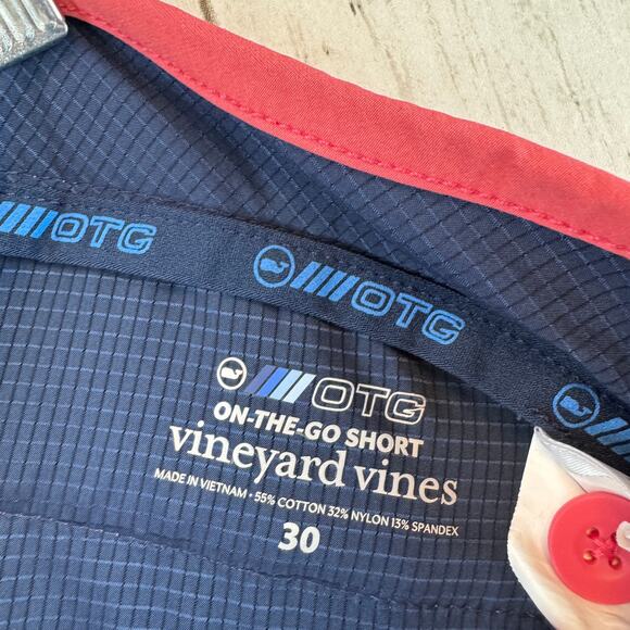 Vineyard Vines Sailors Red 9 Inch Performance On-The-Go Shorts 1H001073 Size 30 - Picture 12 of 16